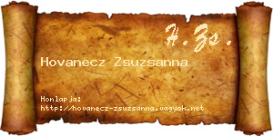 Hovanecz Zsuzsanna névjegykártya